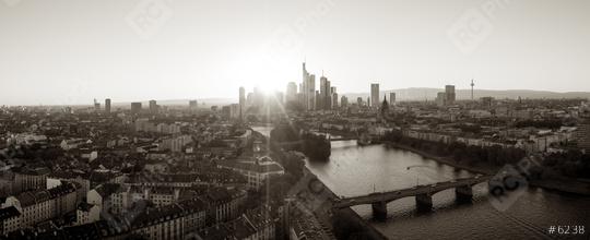 Frankfurt Panorama in monochrome Colors  : Stock Photo or Stock Video Download rcfotostock photos, images and assets rcfotostock | RC Photo Stock.: