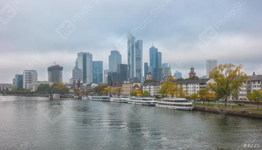 Frankfurt Skyline at Cloudy and foggy Day  : Stock Photo or Stock Video Download rcfotostock photos, images and assets rcfotostock | RC Photo Stock.:
