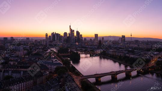 Frankfurt Skyline silhouette at Summer sunset Panorama  : Stock Photo or Stock Video Download rcfotostock photos, images and assets rcfotostock | RC Photo Stock.: