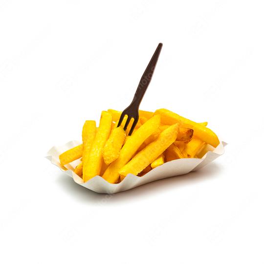 french fries in a shell with fork  : Stock Photo or Stock Video Download rcfotostock photos, images and assets rcfotostock | RC Photo Stock.: