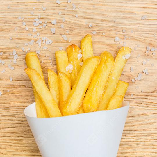 french fries with salt on wood  : Stock Photo or Stock Video Download rcfotostock photos, images and assets rcfotostock | RC Photo Stock.: