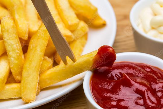 French fries with sauces   : Stock Photo or Stock Video Download rcfotostock photos, images and assets rcfotostock | RC Photo Stock.: