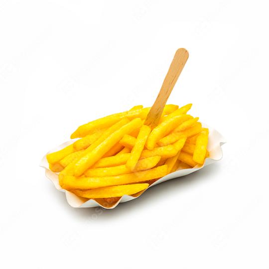 french fries with wodden fork on white  : Stock Photo or Stock Video Download rcfotostock photos, images and assets rcfotostock | RC Photo Stock.: