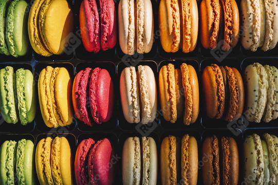 Fresh bright colored Macarons, or macaroons. Different colorful macaroons in Tasty sweet color - Bakery concept image  : Stock Photo or Stock Video Download rcfotostock photos, images and assets rcfotostock | RC-Photo-Stock.: