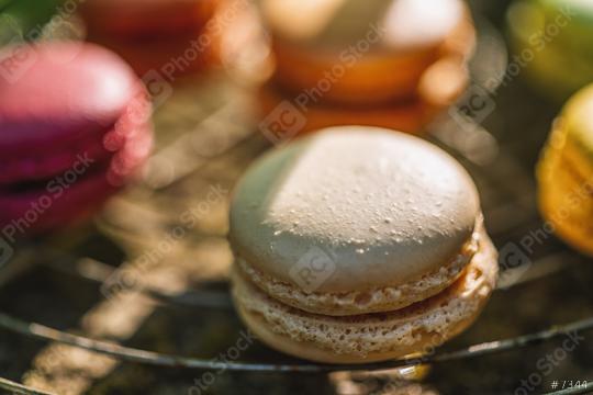 Fresh Macarons, or macaroons on a old Cooling Rack   : Stock Photo or Stock Video Download rcfotostock photos, images and assets rcfotostock | RC Photo Stock.: