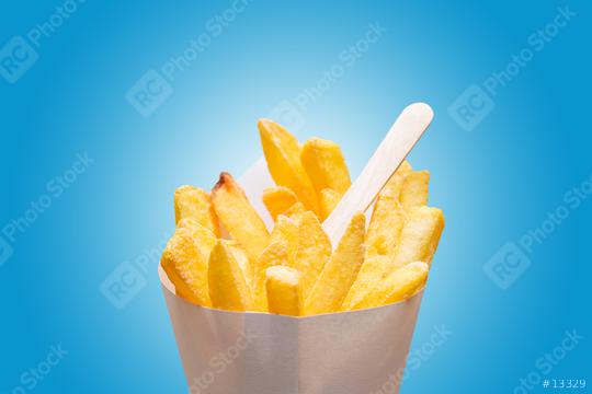 fries bag with Frits fork  : Stock Photo or Stock Video Download rcfotostock photos, images and assets rcfotostock | RC Photo Stock.: