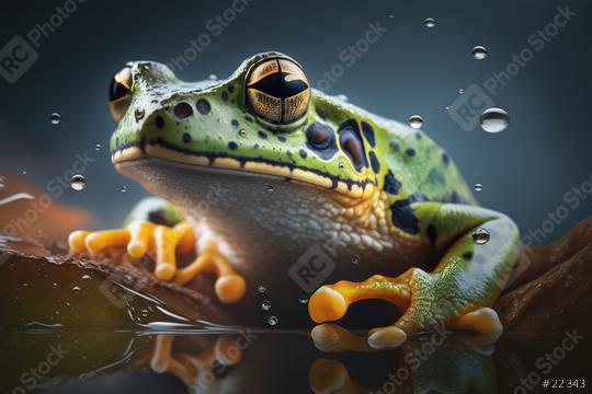 Frog, Animal Portrait (Generative AI)  : Stock Photo or Stock Video Download rcfotostock photos, images and assets rcfotostock | RC Photo Stock.:
