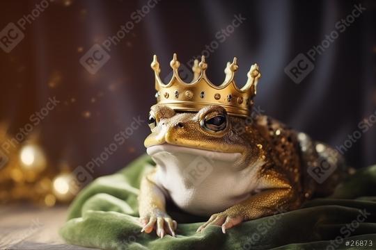 Frog with a crown posing on a cushion
  : Stock Photo or Stock Video Download rcfotostock photos, images and assets rcfotostock | RC Photo Stock.: