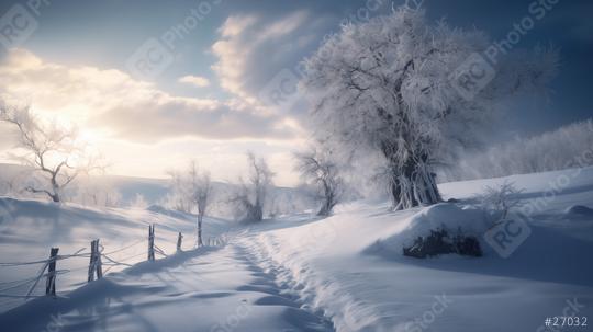 Frosty trees in snowy landscape under blue sky
  : Stock Photo or Stock Video Download rcfotostock photos, images and assets rcfotostock | RC Photo Stock.: