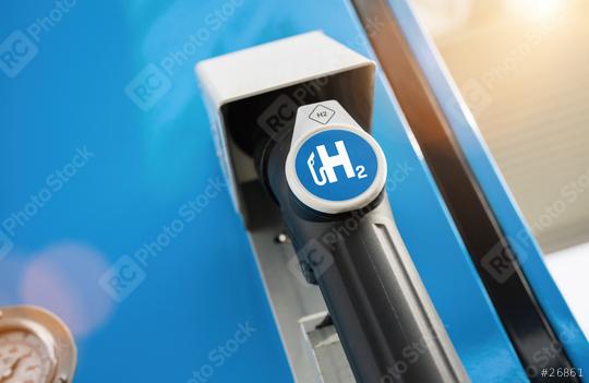 fuel dispenser with hydrogen logo on gas station. h2 combustion engine for emission free eco friendly transport concept image  : Stock Photo or Stock Video Download rcfotostock photos, images and assets rcfotostock | RC Photo Stock.: