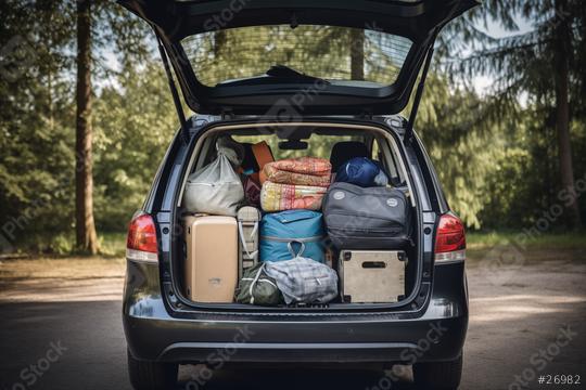 Fully packed car trunk open in the forest
  : Stock Photo or Stock Video Download rcfotostock photos, images and assets rcfotostock | RC Photo Stock.: