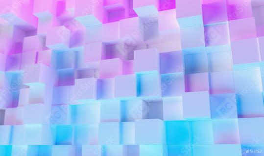 geometric cubes background with colorful bright neon uv blue and purple lights  : Stock Photo or Stock Video Download rcfotostock photos, images and assets rcfotostock | RC Photo Stock.: