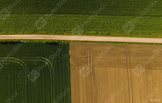 geometric shapes of agricultural parcels of different crops in yellow and green colors. Aerial view shoot from drone directly above field  : Stock Photo or Stock Video Download rcfotostock photos, images and assets rcfotostock | RC Photo Stock.: