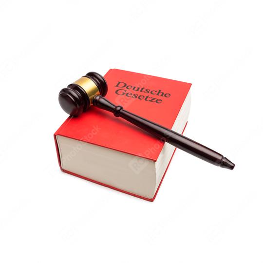 German law book (Deutsche gesetzte) with Gavel isolated on white backgorund  : Stock Photo or Stock Video Download rcfotostock photos, images and assets rcfotostock | RC Photo Stock.: