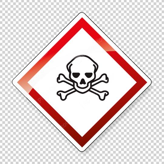 GHS hazard pictogram - ACUTE TOXICITY , hazard warning sign acute toxicity on checked transparent background. Vector illustration. Eps 10 vector file.  : Stock Photo or Stock Video Download rcfotostock photos, images and assets rcfotostock | RC-Photo-Stock.: