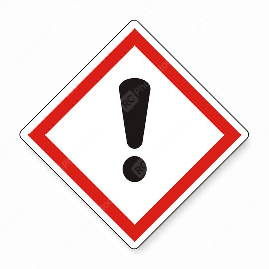 GHS hazard pictogram - CAUTION , health hazard warning sign on white background. Vector illustration. Eps 10 vector file.  : Stock Photo or Stock Video Download rcfotostock photos, images and assets rcfotostock | RC Photo Stock.: