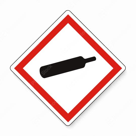 GHS hazard pictogram - PRESSURE , hazard warning sign gas under pressure on white background. Vector illustration. Eps 10 vector file.  : Stock Photo or Stock Video Download rcfotostock photos, images and assets rcfotostock | RC Photo Stock.: