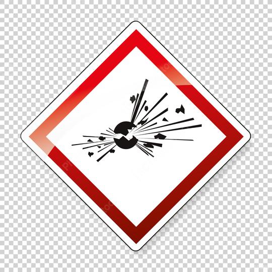 GHS01 hazard pictogram EXPLOSIVE , hazard warning sign EXPLOSIVE on checked transparent background. Vector illustration. Eps 10 vector file.  : Stock Photo or Stock Video Download rcfotostock photos, images and assets rcfotostock | RC Photo Stock.: