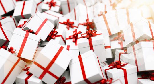 Gift boxes with red ribbons  : Stock Photo or Stock Video Download rcfotostock photos, images and assets rcfotostock | RC Photo Stock.: