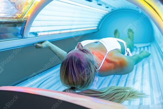 girl sunbathing in the solarium  : Stock Photo or Stock Video Download rcfotostock photos, images and assets rcfotostock | RC Photo Stock.: