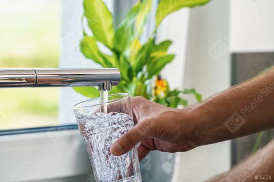 Glass filled with water from faucet  : Stock Photo or Stock Video Download rcfotostock photos, images and assets rcfotostock | RC Photo Stock.: