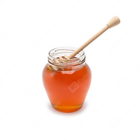 glass jar with honey dipper  : Stock Photo or Stock Video Download rcfotostock photos, images and assets rcfotostock | RC Photo Stock.: