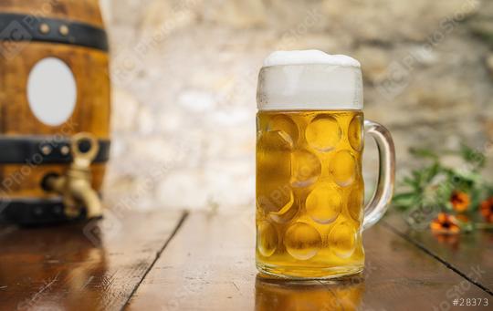 glasses full of german beer with wooden barrel, Oktoberfest, Munich, Germany  : Stock Photo or Stock Video Download rcfotostock photos, images and assets rcfotostock | RC Photo Stock.: