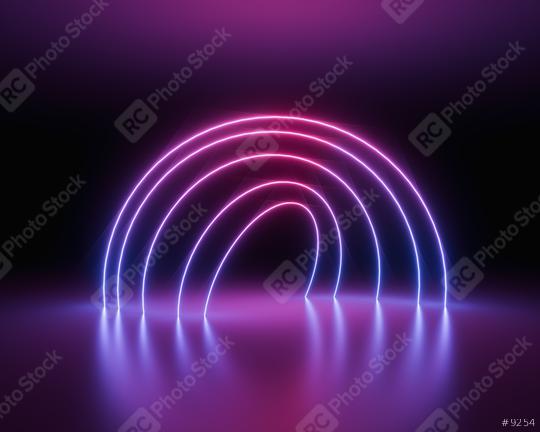 Abstract Neon Effect Glowing Vibrant Colors. Stock Photo, Picture