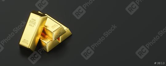 Gold bars on black background and copy space  : Stock Photo or Stock Video Download rcfotostock photos, images and assets rcfotostock | RC Photo Stock.: