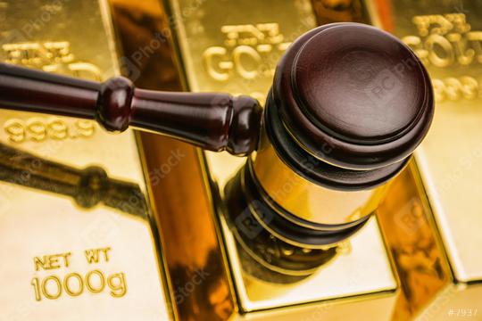 gold bars with auction gavel   : Stock Photo or Stock Video Download rcfotostock photos, images and assets rcfotostock | RC Photo Stock.: