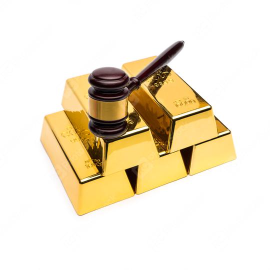 gold bars with auction gavel  : Stock Photo or Stock Video Download rcfotostock photos, images and assets rcfotostock | RC Photo Stock.: