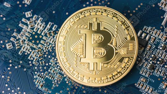 Golden Bitcoin - new virtual money  : Stock Photo or Stock Video Download rcfotostock photos, images and assets rcfotostock | RC Photo Stock.: