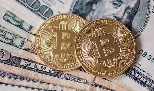 Golden Bitcoin and dollar banknotes  : Stock Photo or Stock Video Download rcfotostock photos, images and assets rcfotostock | RC Photo Stock.: