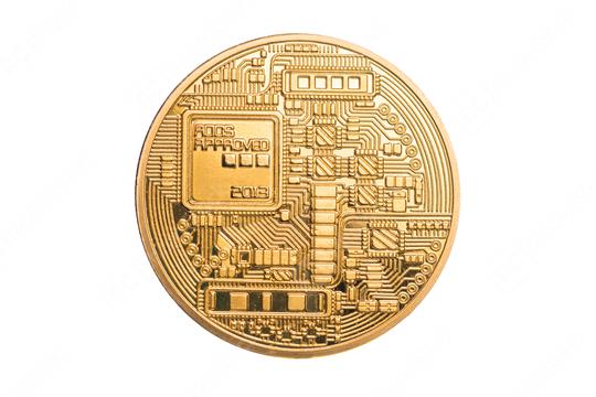 golden bitcoin backside isolated on white background  : Stock Photo or Stock Video Download rcfotostock photos, images and assets rcfotostock | RC Photo Stock.: