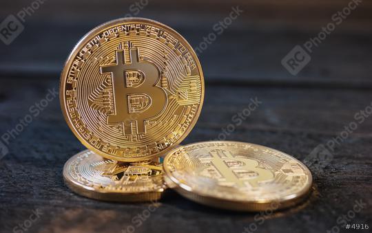 Golden Bitcoins Crytocurrencys (new virtual money )  : Stock Photo or Stock Video Download rcfotostock photos, images and assets rcfotostock | RC Photo Stock.: