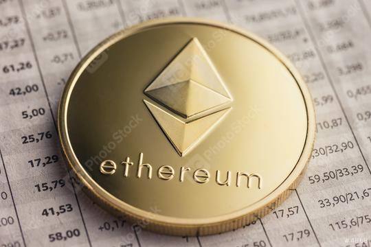 Golden ethereum coin on exchange chart news paper  : Stock Photo or Stock Video Download rcfotostock photos, images and assets rcfotostock | RC Photo Stock.: