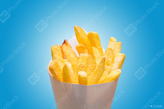 golden fries in a bag  : Stock Photo or Stock Video Download rcfotostock photos, images and assets rcfotostock | RC Photo Stock.: