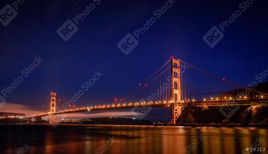 Golden Gate Bridge bei Nacht mit Sternen, USA, Kalifornien  : Stock Photo or Stock Video Download rcfotostock photos, images and assets rcfotostock | RC Photo Stock.: