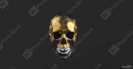 Golden Human Skull and open mouth Jaw Bone Pirate Poison Horror Symbol Halloween Medical. Anatomy and medicine concept image.  : Stock Photo or Stock Video Download rcfotostock photos, images and assets rcfotostock | RC Photo Stock.: