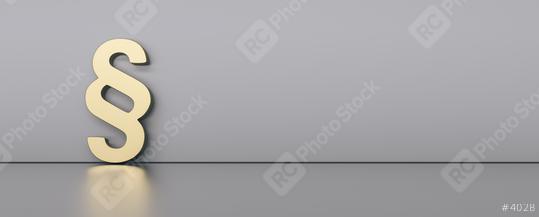 golden paragraph sign on gray background with empty space on right side. Symbol of Law and Justice  : Stock Photo or Stock Video Download rcfotostock photos, images and assets rcfotostock | RC Photo Stock.: