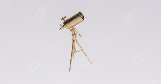 Golden telescope on the tripod  : Stock Photo or Stock Video Download rcfotostock photos, images and assets rcfotostock | RC Photo Stock.: