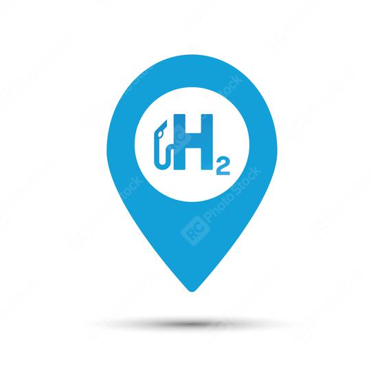 GPS.navigator pin for Hydrogen filling H2 Gas Pump station icon. H2 station sign. Vector illustration. Eps 10 vector file.  : Stock Photo or Stock Video Download rcfotostock photos, images and assets rcfotostock | RC Photo Stock.: