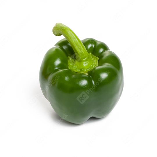 Green sweet pepper isolated on white background  : Stock Photo or Stock Video Download rcfotostock photos, images and assets rcfotostock | RC Photo Stock.:
