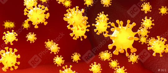 Group of Coronavirus cells, banner size  : Stock Photo or Stock Video Download rcfotostock photos, images and assets rcfotostock | RC Photo Stock.: