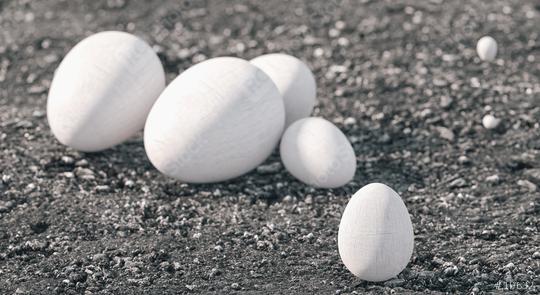 group of white eggs in a landscape - 3D Rendering Illustration  : Stock Photo or Stock Video Download rcfotostock photos, images and assets rcfotostock | RC Photo Stock.: