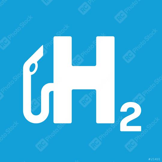 H2 Hydrogen filling Gas Pump station logo icon isolated on blue background. H2 station sign. Vector illustration. Eps 10 vector file.  : Stock Photo or Stock Video Download rcfotostock photos, images and assets rcfotostock | RC Photo Stock.: