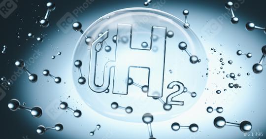 H2 Hydrogen gas pump symbol in a bubble in liquid with molecules  : Stock Photo or Stock Video Download rcfotostock photos, images and assets rcfotostock | RC Photo Stock.: