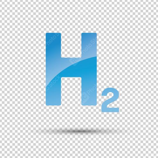 Recycle arrow hydrogen logo design concept Vector Image