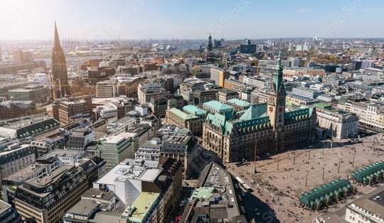 Hamburg city hall and downtown, Germany  : Stock Photo or Stock Video Download rcfotostock photos, images and assets rcfotostock | RC Photo Stock.: