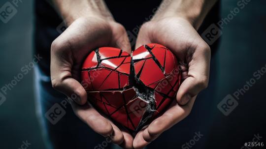 Hands holding a shattered red heart close-up  : Stock Photo or Stock Video Download rcfotostock photos, images and assets rcfotostock | RC Photo Stock.: